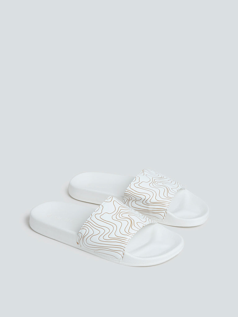 SOLEPLAY White Abstract Print Slides